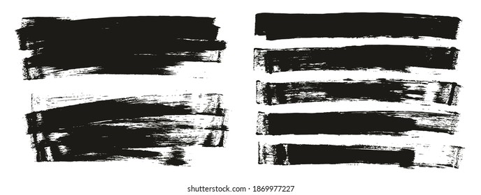 Flat Sponge Thin Artist Brush Long Background Mix High Detail Abstract Vector Background Mix Set 