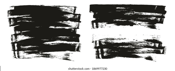 Flat Sponge Thin Artist Brush Long Background Mix High Detail Abstract Vector Background Mix Set 