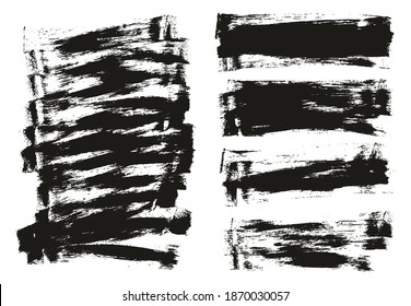 Flat Sponge Thin Artist Brush Long Background Mix High Detail Abstract Vector Background Mix Set 
