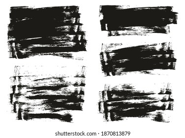 Flat Sponge Thin Artist Brush Long Background Mix High Detail Abstract Vector Background Mix Set 