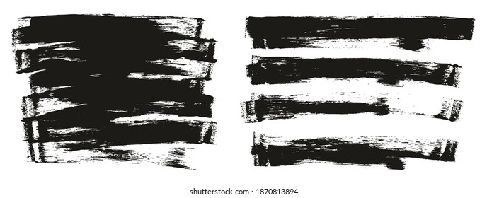 Flat Sponge Thin Artist Brush Long Background Mix High Detail Abstract Vector Background Mix Set 