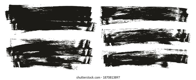 Flat Sponge Thin Artist Brush Long Background Mix High Detail Abstract Vector Background Mix Set 