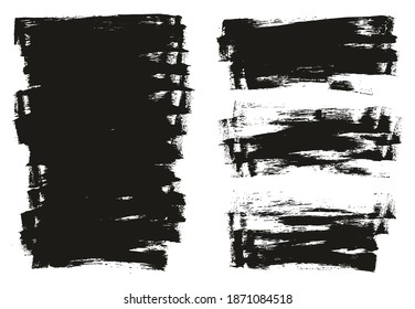 Flat Sponge Thin Artist Brush Long Background Mix High Detail Abstract Vector Background Mix Set 