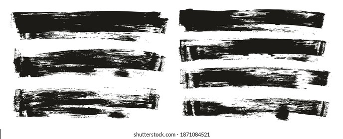 Flat Sponge Thin Artist Brush Long Background Mix High Detail Abstract Vector Background Mix Set 