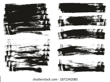 Flat Sponge Thin Artist Brush Long Background Mix High Detail Abstract Vector Background Mix Set 