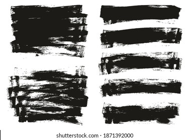 Flat Sponge Thin Artist Brush Long Background Mix High Detail Abstract Vector Background Mix Set 