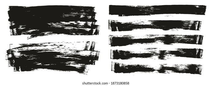 Flat Sponge Thin Artist Brush Long Background Mix High Detail Abstract Vector Background Mix Set 