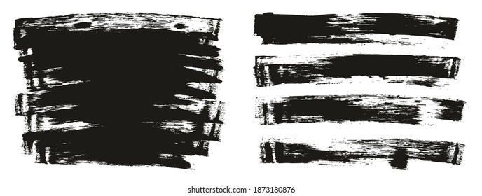 Flat Sponge Thin Artist Brush Long Background Mix High Detail Abstract Vector Background Mix Set 