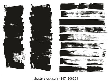 Flat Sponge Thin Artist Brush Short Background And Straight Lines Mix High Detail Abstract Vector Background Mix Set 