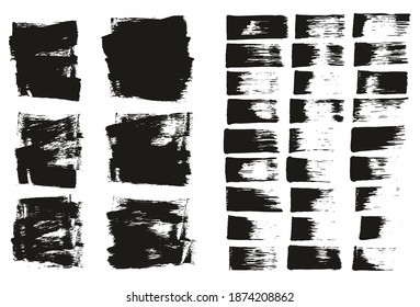 Flat Sponge Thin Artist Brush Short Background And Straight Lines Mix High Detail Abstract Vector Background Mix Set 