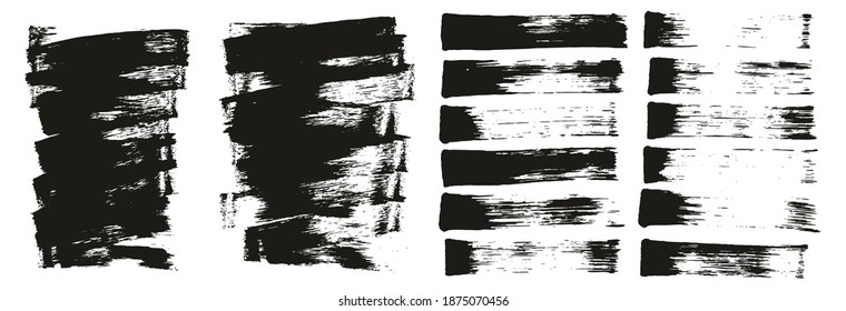 Flat Sponge Thin Artist Brush Short Background And Straight Lines Mix High Detail Abstract Vector Background Mix Set 