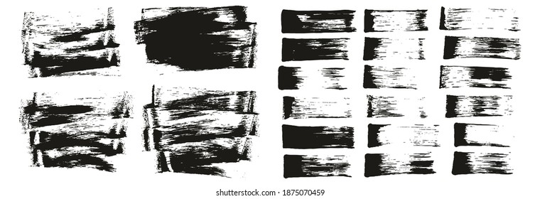 Flat Sponge Thin Artist Brush Short Background And Straight Lines Mix High Detail Abstract Vector Background Mix Set 