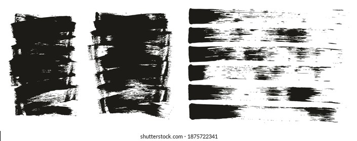 Flat Sponge Thin Artist Brush Short Background And Straight Lines Mix High Detail Abstract Vector Background Mix Set 