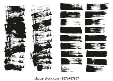 Flat Sponge Thin Artist Brush Short Background And Straight Lines Mix High Detail Abstract Vector Background Mix Set 