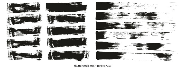 Flat Sponge Thin Artist Brush Short Background And Straight Lines Mix High Detail Abstract Vector Background Mix Set 