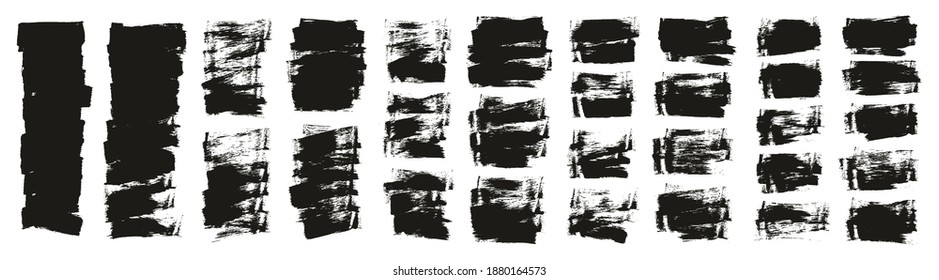 Flat Sponge Thin Artist Brush Short Background High Detail Abstract Vector Background Mega Set 