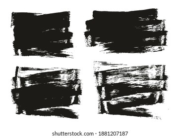 Esponja plana Pincel Artista delgado Fondo corto Detalle Resumen Conjunto de fondo de vectores 