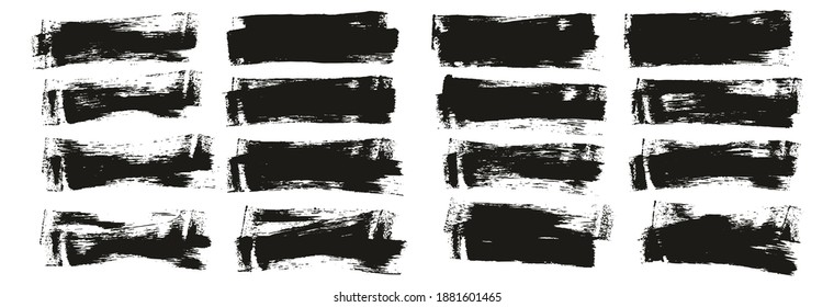 Esponja plana Pincel de Artista delgado Fondo corto Detalle Abstracto de fondo conjunto de vectores 