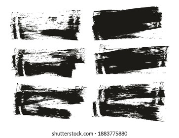 Flat Sponge Thin Artist Brush Short Background High Detail Abstract Vector Background Set 