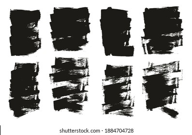 Esponja plana Pincel de Artista delgado Fondo corto Detalle Abstracto de fondo conjunto de vectores 