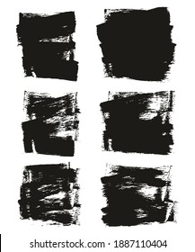 Esponja plana Pincel de Artista delgado Fondo corto Detalle Abstracto de fondo conjunto de vectores 