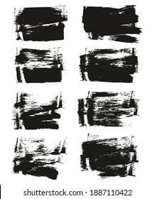 Esponja plana Pincel de Artista delgado Fondo corto Detalle Abstracto de fondo conjunto de vectores 