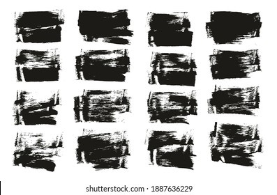 Esponja plana Pincel Artista delgado Fondo corto Detalle Resumen Conjunto de fondo de vectores 