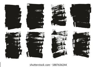 Esponja plana Pincel de Artista delgado Fondo corto Detalle Abstracto de fondo conjunto de vectores 