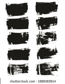 Esponja plana Pincel Artista delgado Fondo corto Detalle Resumen Conjunto de fondo de vectores 