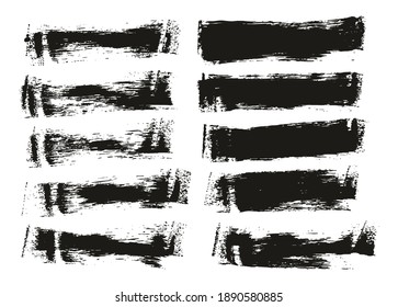 Flat Sponge Thin Artist Brush Short Background High Detail Abstract Vector Background Set 