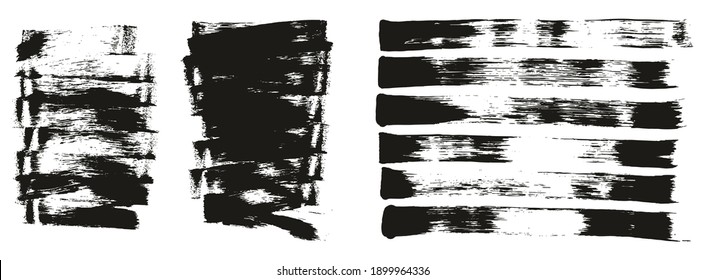 Flat Sponge Thin Artist Brush Short Background And Straight Lines Mix High Detail Abstract Vector Background Mix Set 