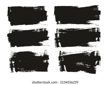 Flat Sponge Thin Artist Brush Short Background High Detail Abstract Vector Background Set 