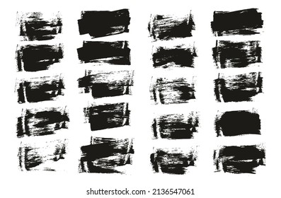 Flat Sponge Thin Artist Brush Short Background High Detail Abstract Vector Background Set 