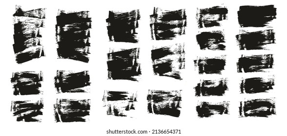 Flat Sponge Thin Artist Brush Short Background High Detail Abstract Vector Background Set EXTRA
