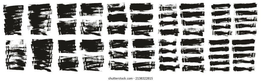 Flat Sponge Thin Artist Brush Short Background High Detail Abstract Vector Background Set ULTRA