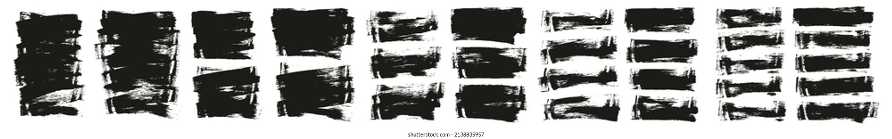 Flat Sponge Thin Artist Brush Short Background High Detail Abstract Vector Background Set MEGA