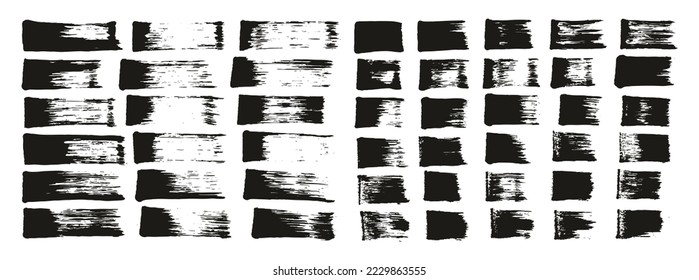 Flat Sponge Thin Artist Brush Straight Lines Mix High Detail Abstract Vector Background MEGA Mix Set 