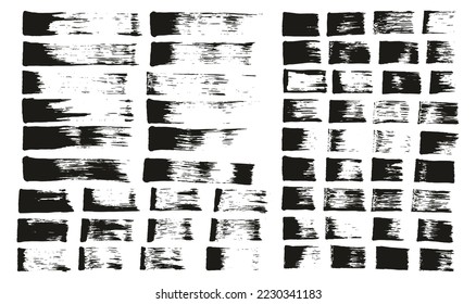 Flat Sponge Thin Artist Brush Straight Lines Mix High Detail Abstract Vector Background MEGA Mix Set 
