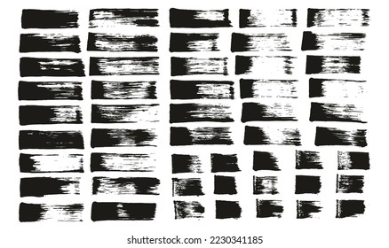 Flat Sponge Thin Artist Brush Straight Lines Mix High Detail Abstract Vector Background MEGA Mix Set 