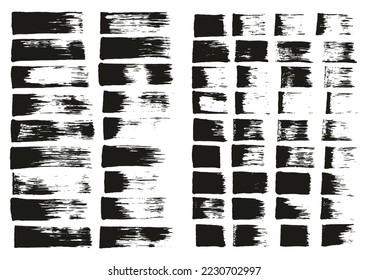 Esponja plana Artista delgado Pincel Líneas rectas Mezcla de alto detalle Fondo del vector de barrido MEGA Conjunto de mezclas 