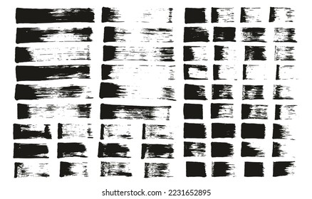 Esponja plana Artista delgado Pincel Líneas rectas Mezcla de alto detalle Fondo del vector de barrido MEGA Conjunto de mezclas 