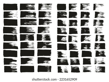 Flat Sponge Thin Artist Brush Straight Lines Mix High Detail Abstract Vector Background MEGA Mix Set 