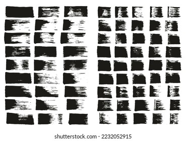 Flat Sponge Thin Artist Brush Straight Lines Mix High Detail Abstract Vector Background MEGA Mix Set 