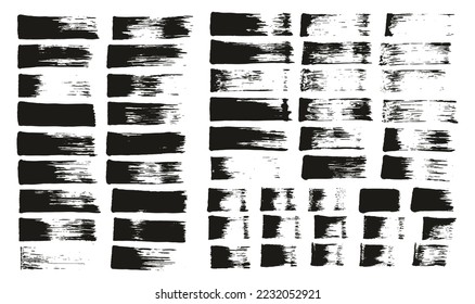 Esponja plana Artista delgado Pincel Líneas rectas Mezcla de alto detalle Fondo del vector de barrido MEGA Conjunto de mezclas 