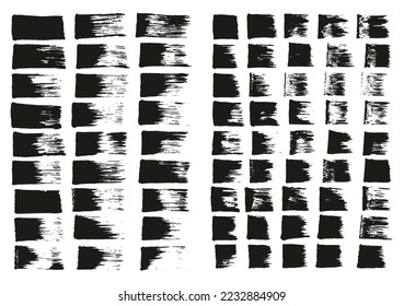 Esponja plana Artista delgado Pincel Líneas rectas Mezcla de alto detalle Fondo del vector de barrido MEGA Conjunto de mezclas 
