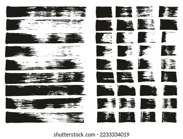 Esponja plana Artista delgado Pincel Líneas rectas Mezcla de alto detalle Fondo del vector de barrido MEGA Conjunto de mezclas 