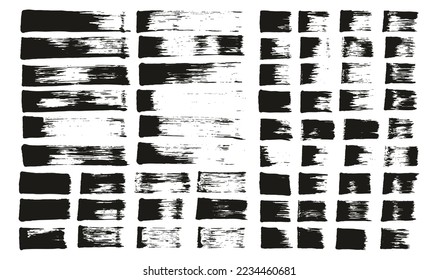 Esponja plana Artista delgado Pincel Líneas rectas Mezcla de alto detalle Fondo del vector de barrido MEGA Conjunto de mezclas 