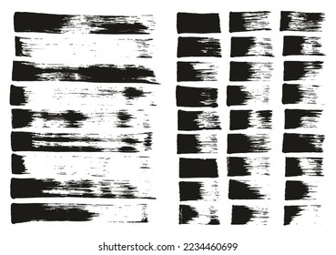Flat Sponge Thin Artist Brush Straight Lines Mix High Detail Abstract Vector Background MEGA Mix Set 