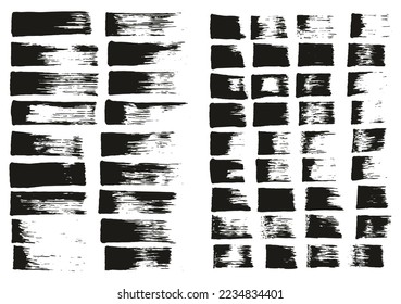 Flat Sponge Thin Artist Brush Straight Lines Mix High Detail Abstract Vector Background MEGA Mix Set 