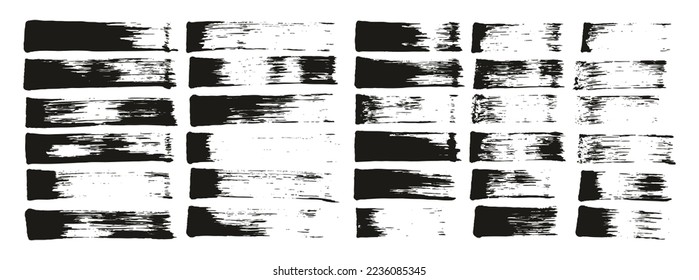 Esponja plana Artista delgado Pincel Líneas rectas Mezcla de alto detalle Fondo del vector de barrido MEGA Conjunto de mezclas 